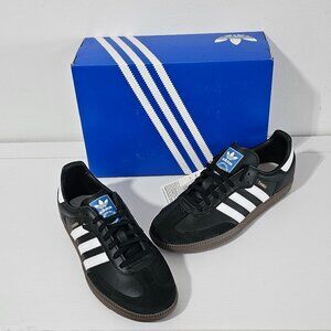 Adidas Samba OG J -Kids Unisex Size 5.5 - Core Black /Cloud White /Gum - IE3676